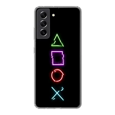 Produktbild von MuchoWow® Handyhülle Schutzhülle Hülle für Samsung Galaxy S21 FE Spiele - Controller - Neon Silikon Softcase Handy Hülle - Mobiltelefonhülle