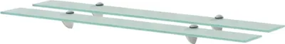 Produktbild von "im Angebot" Schweberegale 2 Stk. Glas 90x20 cm 8 mm - Wandregale CC2394