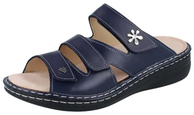 Produktbild von FINN COMFORT Mellow Grenada Damen Pantolette dunkelblau Glattleder - Größe: 37