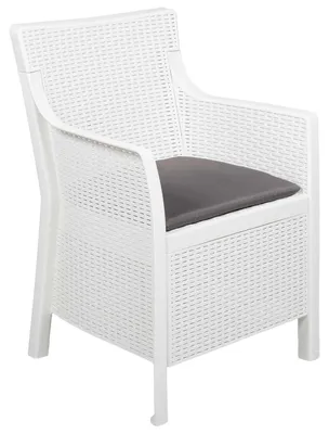 Image de Fauteuil vidaXL blanc en PP