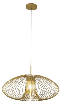 Produktbild von Fassa Pendelleuchte Ø 60 cm, mattgoldenes Metall, E27 40-W-Fassung, elegantes Design, Schutzklasse 1, IP20 - Innenbeleuchtung