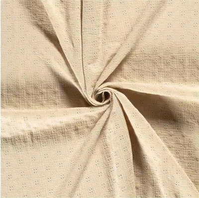 Produktbild von Musselin Stoff Lochstickerei Blumen Zuschnitt ab 50x130cm Double Gauze Mulltuch