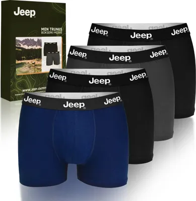 Immagine prodotto di Jeep confezione da 4 pezzi - Boxer in cotone da uomo, pantaloni da uomo, taglia Xl