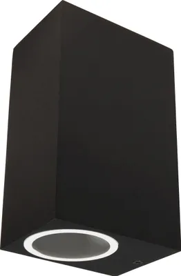 Produktbild von Wandleuchte McShine "Square-A", schwarz, Schutzklasse IP44, 2x GU10, Aluminium Gehäuse