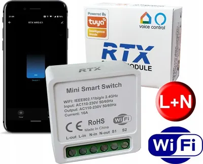 Obrázek produktu pro Modul světelného relé pro ovládání osvětlení 1OB. WiFi TUYA Smart RTX Eco