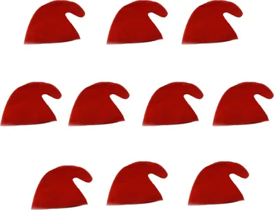 Produktbild von Farbauswahl 10x Zwergenmütze für Erwachsene - Zwergen Hut Mütze - Gnom Mütze - Zwerg Rot