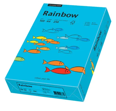 Produktbild von Papyrus 88042747 Rainbow Intensiv - A4, 160 g/qm, blau, 250 Blatt