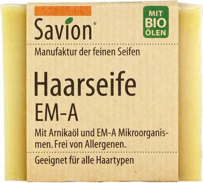 Produktbild von Haarseife mit Effektiven Mikroorganismen EM-A Serie Naturprodukt für alle Haartypen 85g