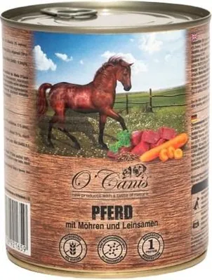 Produktbild von O'CANIS Hundefutter in Dosen - Nassfutter - Pferdefleisch mit Kartoffel - 800 g
