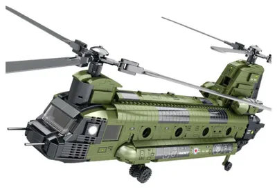 Zdjęcie produktu dla LEAN Toys 28696 Zestaw konstrukcyjny CH-47 Chinook – śmigłowiec transportowy, 1451 elementów
