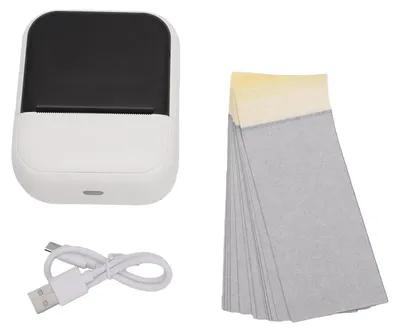 Produktbild von Tattoo-Drucker - Tragbarer Thermodrucker - 5,08 cm - 203 dpi - WLAN - App-Steuerung - 220–240 V EU-Stecker - Weiß