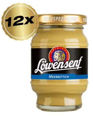 Produktbild von Löwensenf Senfspezialität Meerrettich Tönnchen - 12x 100ml