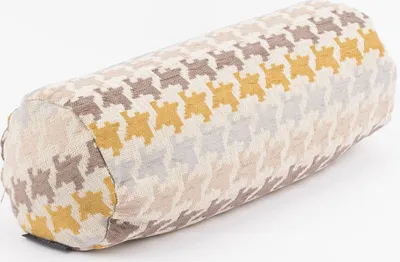 Produktbild von Kissenhülle Mira Hahnentritt beige gelb in versch. Größen Größe 15x40cm (ØxB) Nackenrolle 15x40cm (ØxB) Nackenrolle Größe