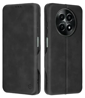 Produktbild von Techsuit Safe+ Book Wallet Klapphülle für OnePlus 12R - Schwarz
