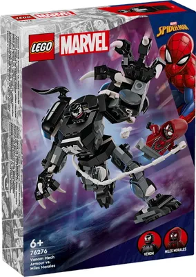 Zdjęcie produktu dla LEGO Marvel Mechaniczna zbroja Venoma vs. Miles Morales, Ruchoma Figurka do Zbudowania z Klocków, Bitwa Superbohaterów dla Dzieci, Prezenty dla Chłopców i Dziewczynek od 6 lat 76276