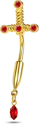 Imagen del producto de Piercing para el ombligo, fabricado en acero inoxidable 316L, de 10 mm de diámetro, con un diseño moderno, ideal para el uso diario