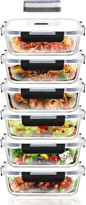 Produktbild von Glas Meal Prep Bakken mit Deckel für Overnight Oats und Vershoudbakjes