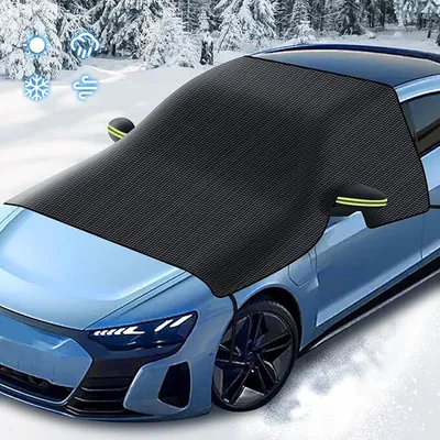 Produktbild von Frontscheibenabdeckung Winter,Windschutzscheibenabdeckung Auto, 600D Oxford Stoff Scheibenabdeckung Auto WinterEIS Frost Staub Wasserbeständig, für Meisten Autos Geeignet