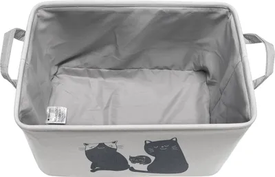 Produktbild von Opvouwbare wasmand voor kinderen - 38 x 255 x 23 cm - Ook te gebruiken als speelgoedmand of opbergmand kinderkamer - Grijs - Polyester