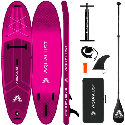 Produktbild von AQUALUST 10.6 iSUP Board Stand Up Paddle Surfboard aufblasbar Komplettset 320cm iSUP - Inhalt: Boardset+Stechpaddel