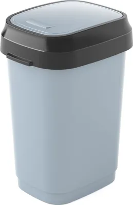Image de Poubelle Taille S 10 L 19 X 25 X H33 Cm Gris - Dual Swing - Curver