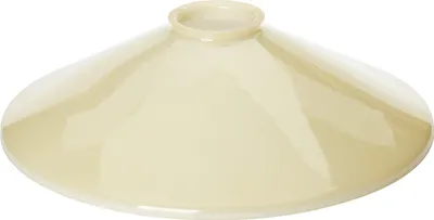 Produktbild von Lampenschirm Glasschirm Schusterschirm Champagne glänzend Ø 25cm mit Rand für E27 Fassung