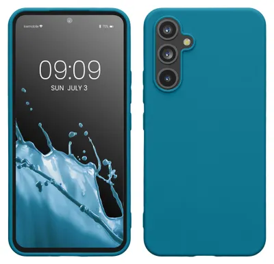 Produktbild von kwmobile Handyhülle für Samsung Galaxy A54 5G Hülle - TPU Case - Kabelloses Laden - Schutzhülle Cover in Karibikblau
