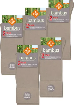 Produktbild von NUR DIE Herren Freizeitsocken 10-Pack Komfortbund Socken Viskose - beigegrau - Größe 43-46