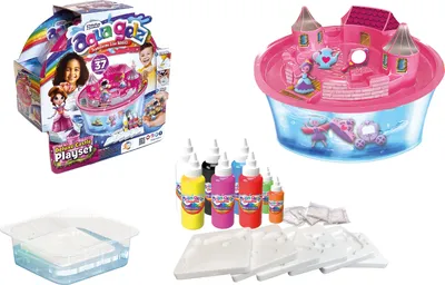 Image de Aqua Gelz Deluxe Princess - 8 bouteilles de gel de couleur, 6 moules, additif pour l'eau, bol avec serrure, autocollants
