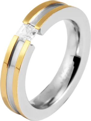 Produktbild von Akzent Damen-Ring aus Edelstahl