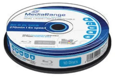 Produktbild von MediaRange BD-R 50 GB, Blu-ray-Rohlinge, (6fach, 10 Stück, bedruckbar)