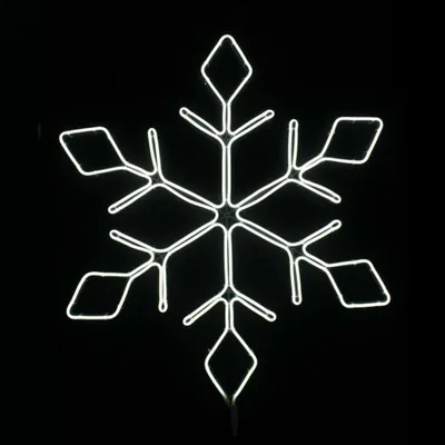 Image de ACA Décoration de Noël lumineuse d'extérieur « Flocon de neige », 600 LED, 6 m de guirlande lumineuse, blanc chaud, IP44, 66 x 57,5 cm, câble d'alimentation de 1,5 m, X0860014111