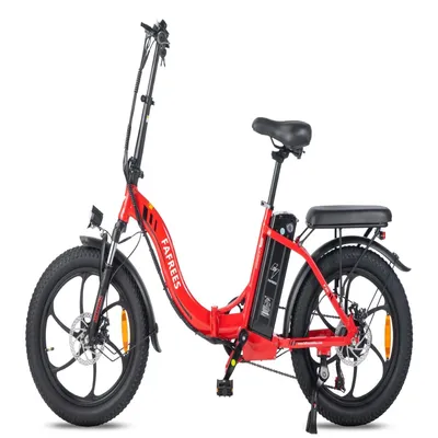 Obrázok produktu pre FAFREES F20 E-Bike - Motor 250W, Batéria 36V18Ah, 20 Palcová Mechanická Kotúčová Brzda - červený