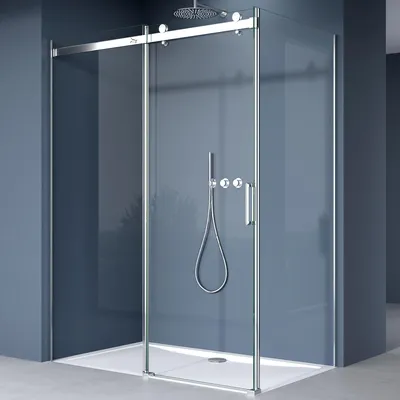 Produktbild von doporro Duschkabine 70x140x195cm Dusche Eckdusche Duschabtrennung mit Schiebetür inkl. Duschtasse ESG-Sicherheitsglas Klarglas Ravenna17
