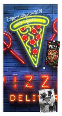 Produktbild von Magnettafel 50x100cm Pinnwand Whiteboard beschreibbar - Pizzalieferservice