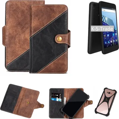 Produktbild von K-S-Trade Handy Hülle Schutz Hülle Schutzhülle Bookstyle Case kompatibel mit Archos Access 50 4G Handy Cover Hülle Schutztasche 1x