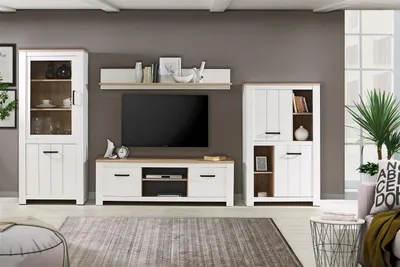 Produktbild von Wohnwand Schrankwand TV-Wand Anbauwand Mediawand Wohnzimmerwand "Chelles I"