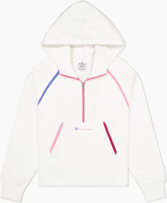 Immagine prodotto di Felpa con cappuccio e zip parziale, modello WW001, colore bianco, taglia S