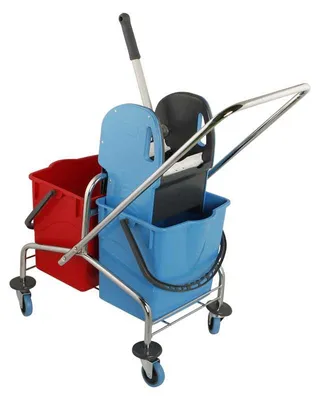 Produktbild von Axis Line Doppelfahrwagen Reinigungswagen 17 Liter Chrom