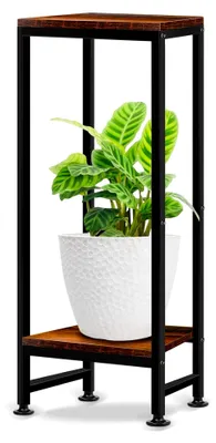 Produktbild von 2-stöckiger Blumenständer, 77 cm Pflanzenregal für Zimmerpflanzen, Blumentreppe für Wohnzimmer, Balkon und Büro