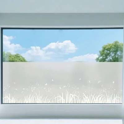 Produktbild von Elektrostatische Rolloschutzfolie, Mausblumen-Design, Selbstklebend, für Wohnzimmer, Schlafzimmer, Esszimmer