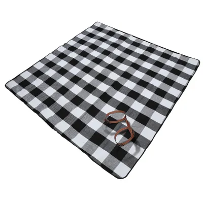 Immagine prodotto di SWANEW Coperta da picnic Coperta da spiaggia 200x200cm Coperta da campeggio impermeabile pieghevole Nero