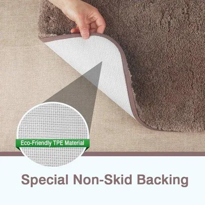 Productafbeelding van Antislip badmat, hoogpolig - zachte microvezel, machinewasbaar