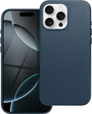Produktbild von LEATHER MAG COVER kompatibel mit MagSafe für IPHONE 16 Pro Max blau