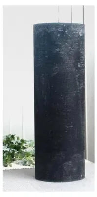 Produktbild von Rustikale Stumpenkerze, 30 x 10 cm Ø, anthrazit-schwarz