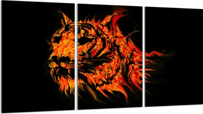 Produktbild von Herdabdeckplatten 3 teilig 30x52 Glaskeramikkochfeld Abdeckung Glas, Tiger Schwarz