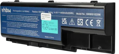 Produktbild von vhbw Akku kompatibel mit Gateway MD7800, MD7801, MD7811, MD7811u, MD7334u, MD7801u, MD7818, MD7335, MD7335u Notebook (4400 mAh, 14,8 V, Li-Ion)