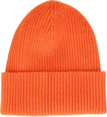 Strickmütze mit Umschlag aus feiner Merinowolle von Hut-Breiter in rot