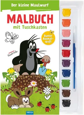 Produktbild von Trötsch Der kleine Maulwurf Malbuch mit Tuschkasten