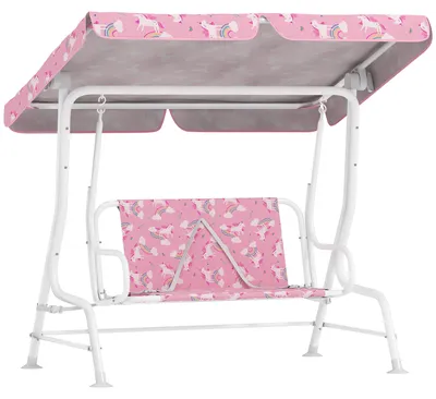 Immagine prodotto di SunvelloDondolo per Bambini Altalena da Giardino 2 Posti 112x75x120 cm Rosa